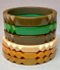 BB407 sliced notched bakelite bangles